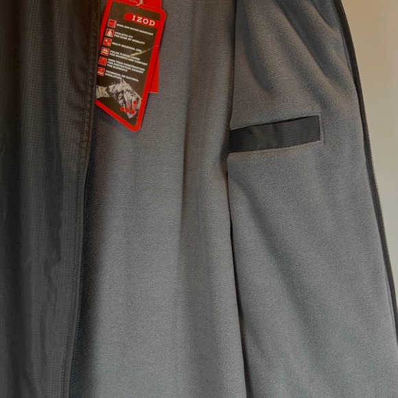 NWT IZOD Wind & Water-Resistant Men's XL Fleece Lined Vest Utility Pockets Warm - Picture 4 of 7